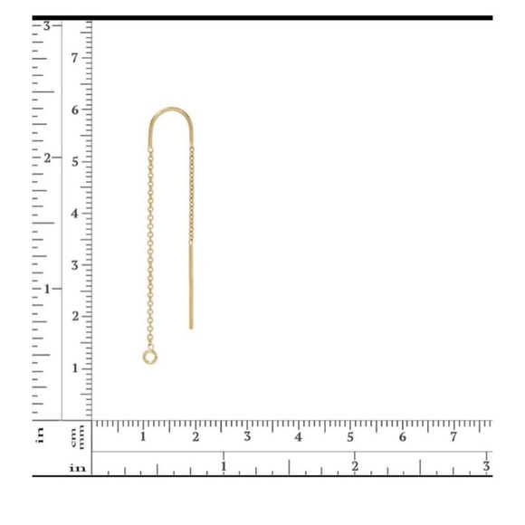 798. GOLD FILLED OVAL SWAROVSKI THREADER EARRINGS Handmade on Maui - Picture 3 of 4